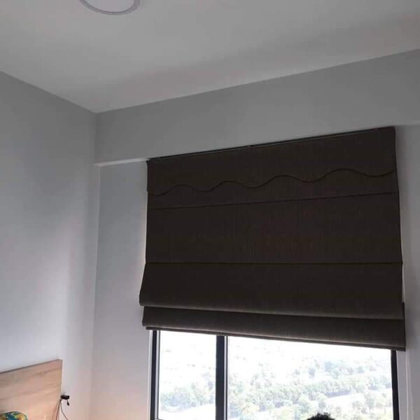 Rèm roman chống nắng phòng ngủ thêu đẹp
