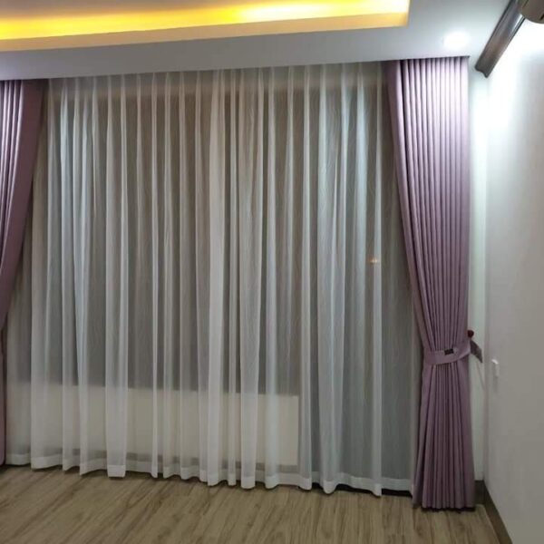 Rèm vải màu tím