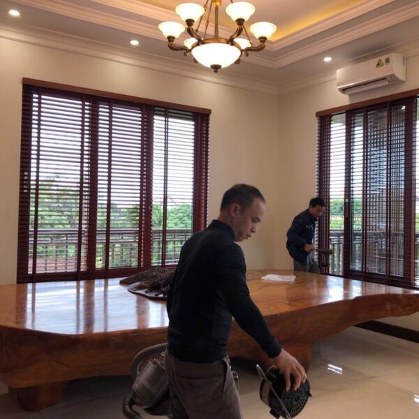 Rèm gỗ tự nhiên cho không gian phòng khách