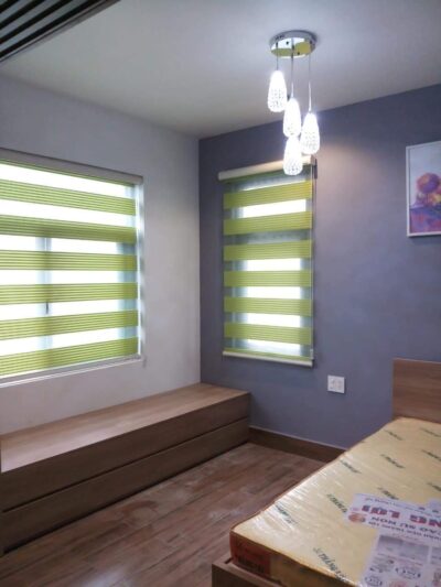 Rèm cầu vồng cửa chính phòng khách đẹp tinh tế