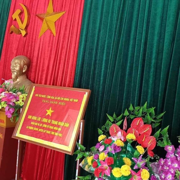 Phông nhung khánh tiết sân khấu hội trường