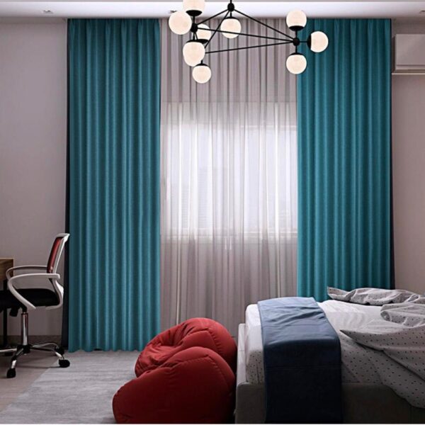 Rèm cửa màu xanh cốm, xanh dương xanh lá cây, xanh da trời