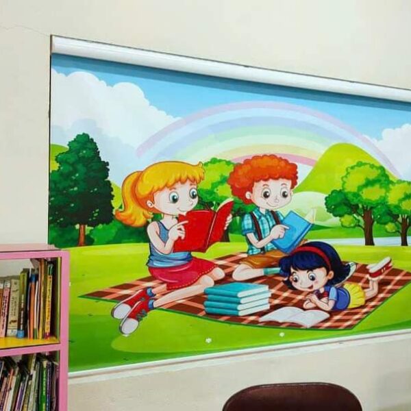 Rèm cuốn tranh cho cửa sổ phòng ngủ