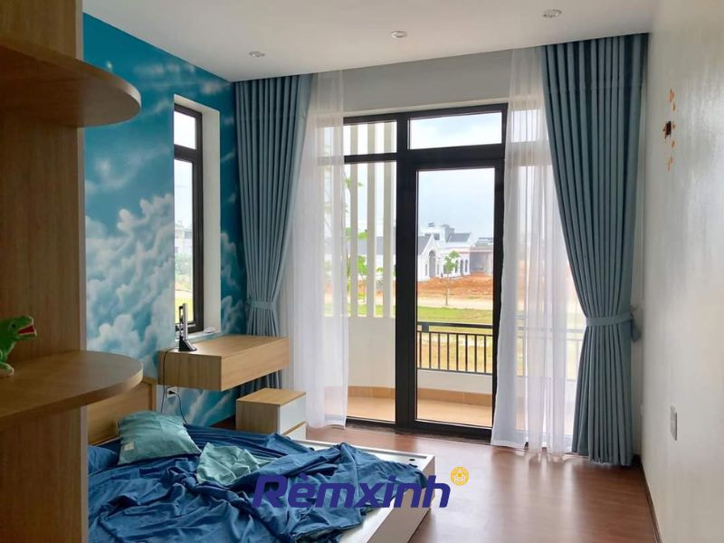 Rèm cửa âm trần thạch cao 2 lớp