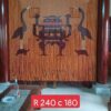 Mẫu rèm hạt gỗ lư hương con hạc