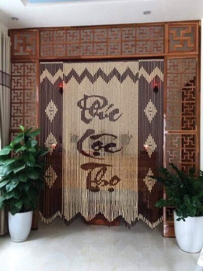 Rèm hạt gỗ bồ đề cao cấp ngăn phòng