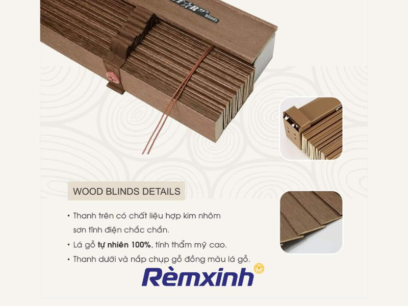 Lá rèm gỗ tự nhiên