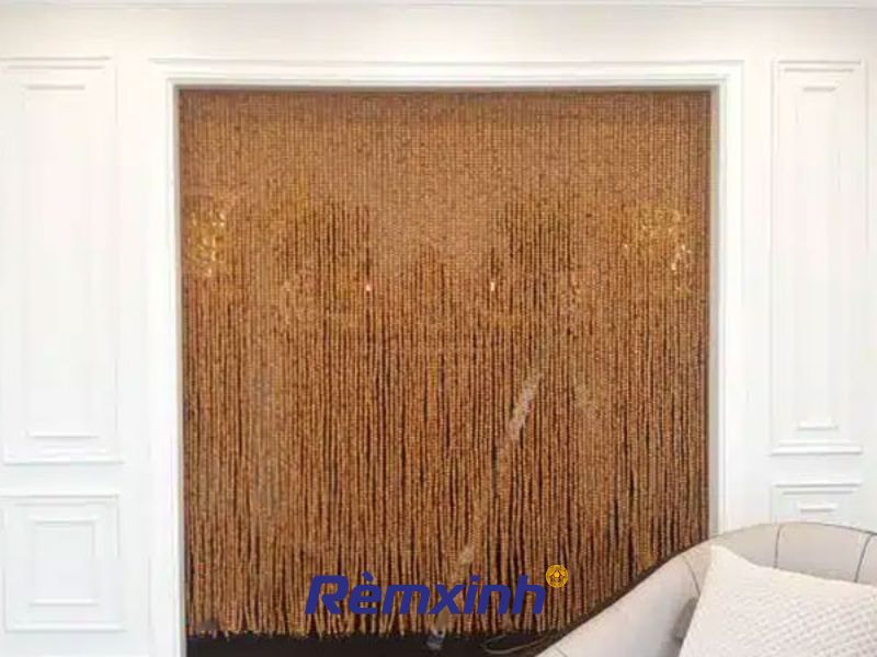 Rèm hạt gỗ trơn