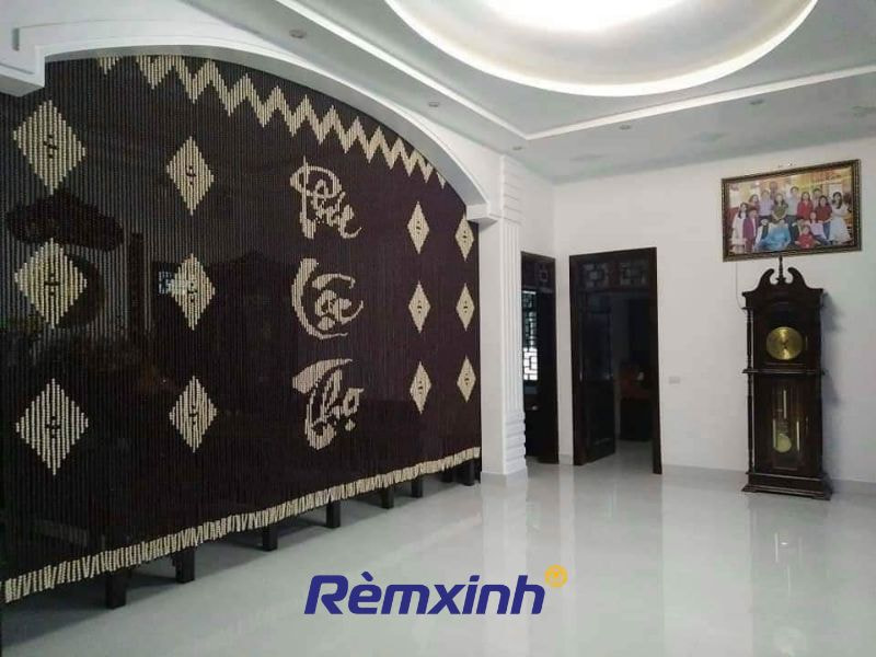 Rèm hạt gỗ hình vòm