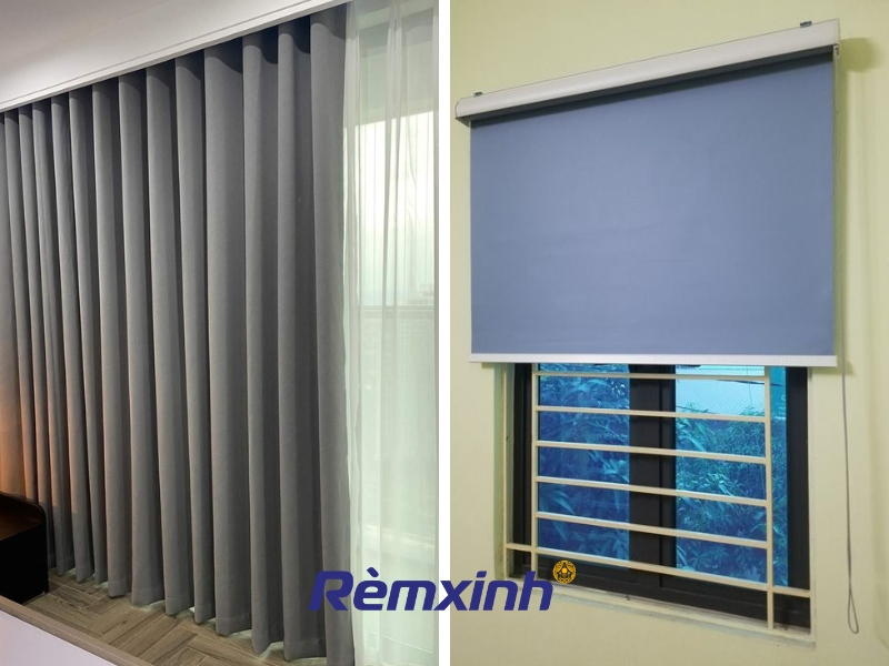 So Sánh Rèm vải chống nắng cách nhiệt với Rèm màn che