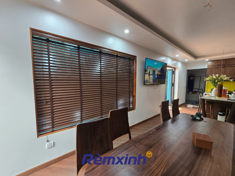 Công trình lắp đặt rèm gỗ