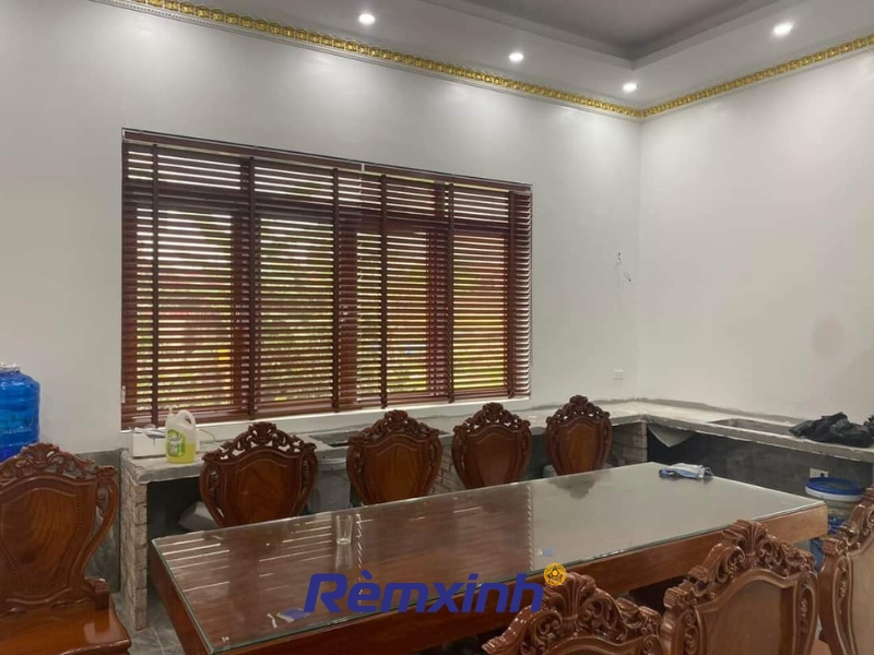 Công trình lắp đặt rèm gỗ