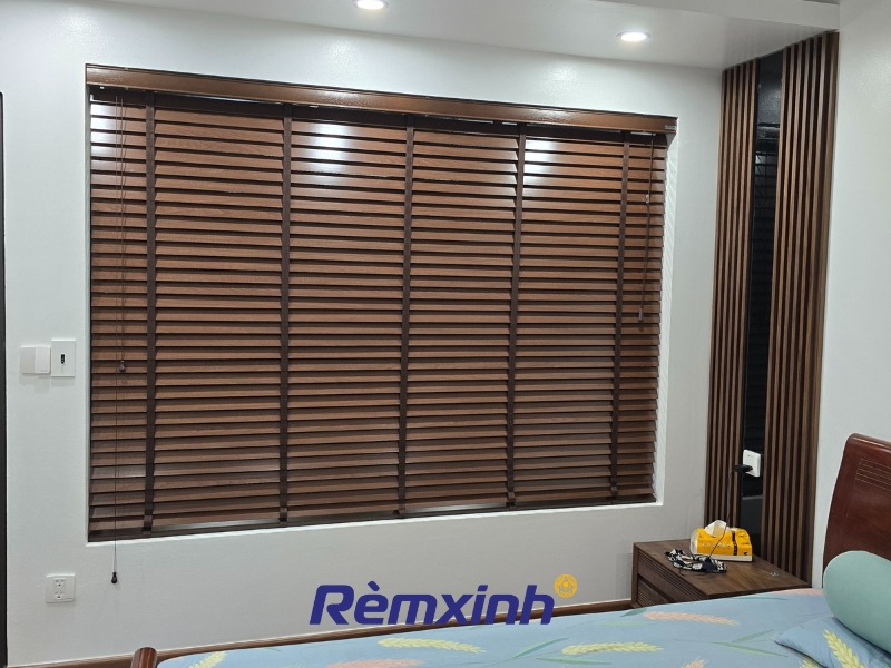 Công trình lắp đặt rèm gỗ