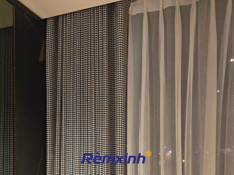 công trình thi công rèm vải 2 lớp cao cấp