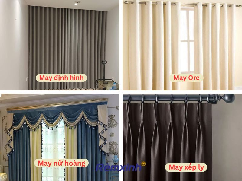 Rèm vải đa dạng kiểu may, mang lại nét tinh tế cho mọi không gian sống.