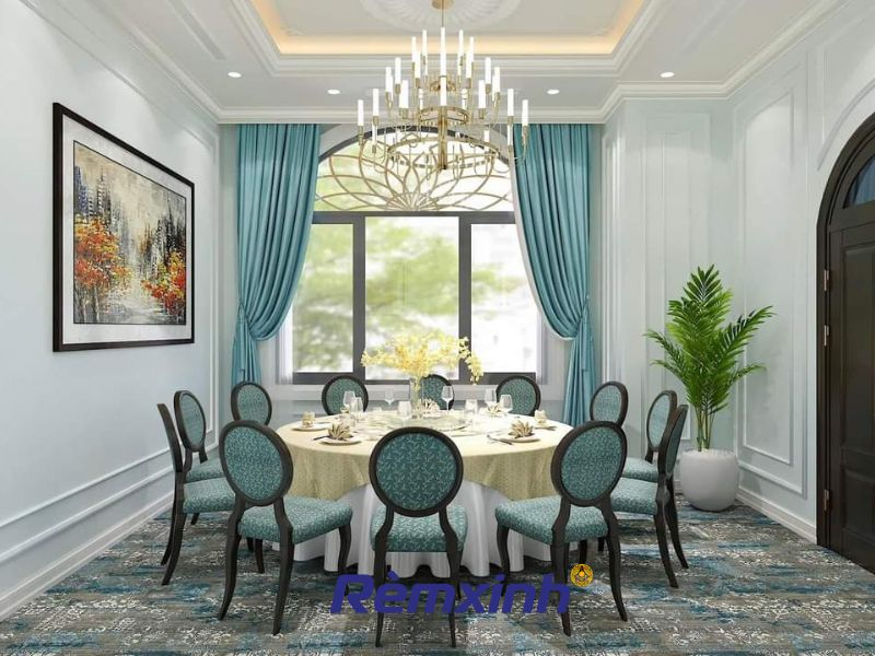 Rèm cửa cao cấp giúp không gian sang trọng, hiện đại.