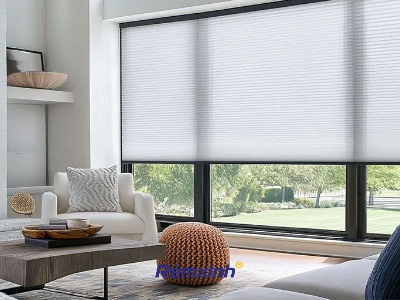 rèm tổ ong phòng khách