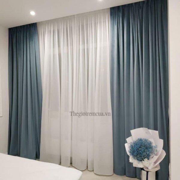 Rèm 2 lớp cao cấp mềm mại sang trọng cản sáng tốt