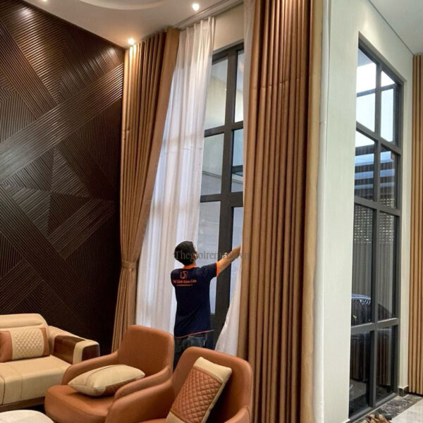Làm rèm cửa 2 lớp cao cấp cho biệt thự sang trọng