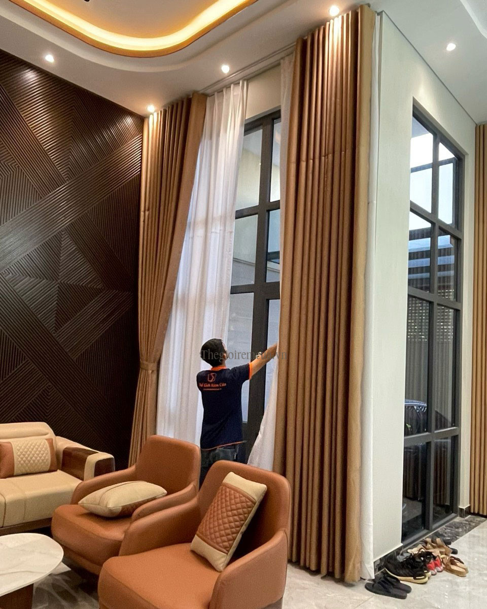 Làm rèm cửa 2 lớp cao cấp cho biệt thự sang trọng Làm rèm cửa 2 lớp cao cấp cho biệt thự sang trọng