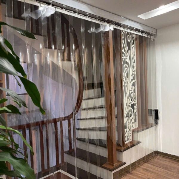 Rèm nhựa pvc kéo xếp gấp gọn tiết kiệm không gian tphcm