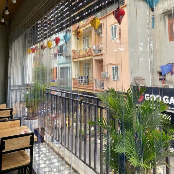 Rèm nhựa ngăn máy lạnh, ngăn bụi, chắn gió, quán ăn, nhà hàng