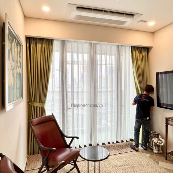 Rèm vải Hàn Quốc 2 lớp chống năng cao cấp