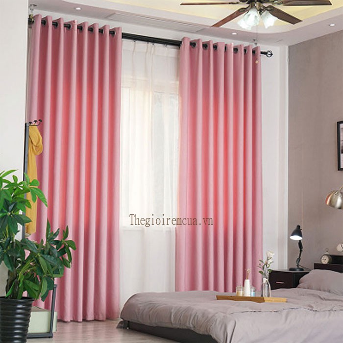 Rèm cửa phòng ngủ màu hồng lãng mạn và tinh tế Rèm cửa phòng ngủ màu hồng lãng mạn và tinh tế
