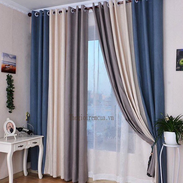 Lắp đặt rèm vải phòng ngủ hiện đại giá rẻ chắn sáng Lắp đặt rèm vải phòng ngủ hiện đại giá rẻ chắn sáng