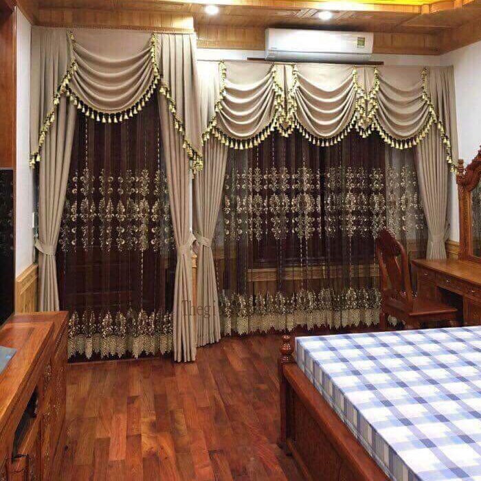 Rèm cửa yếm sò phòng ngủ đẹp phong cách tân cổ điển Rèm cửa yếm sò phòng ngủ đẹp phong cách tân cổ điển