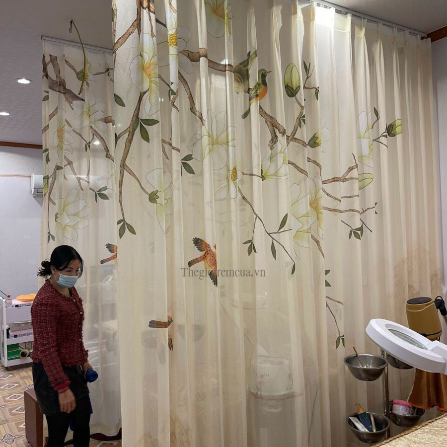 Rèm vải voan hoa văn cao cấp nhập khẩu Châu Âu Rèm vải voan hoa văn cao cấp nhập khẩu Châu Âu